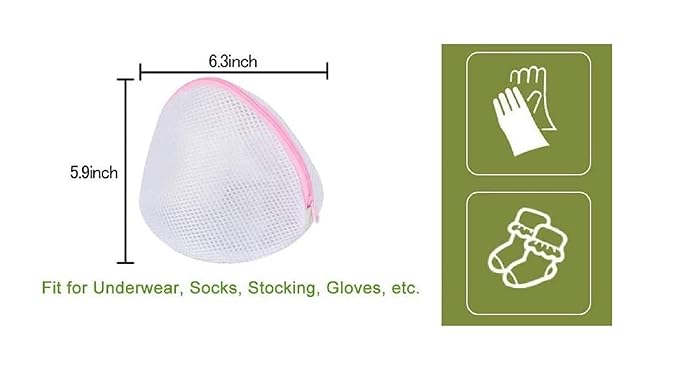 Spontiq Mesh Garment & Laundry Bag | Double Layer Washing Bag for Washing Machine Lingerie Washer - Pack of 2