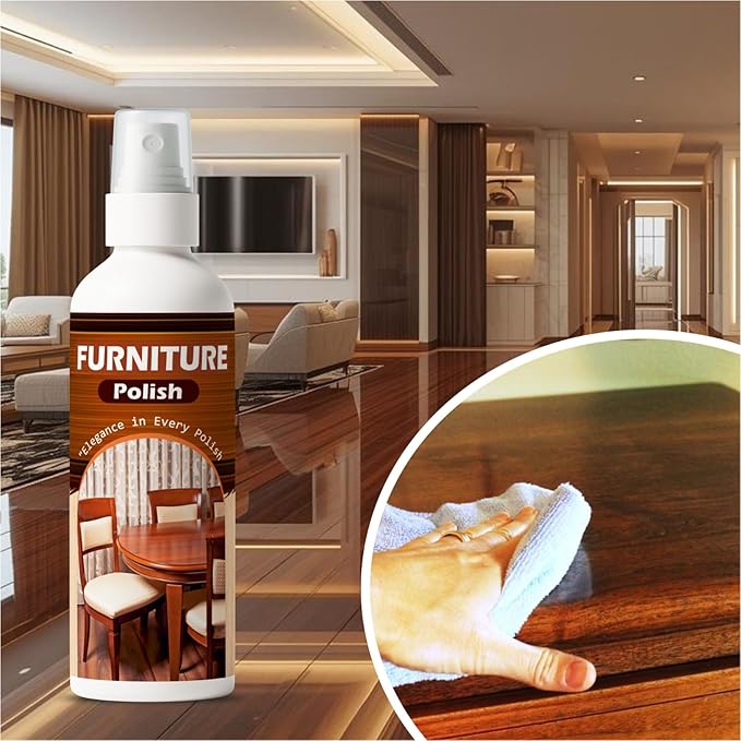 Spontiq Shine & Protect Furniture Polish Spray 100ml, Multi-Surface Wood Cleaner & Shiner for Tables, Chairs, Cabinets & More - Pack of 2
