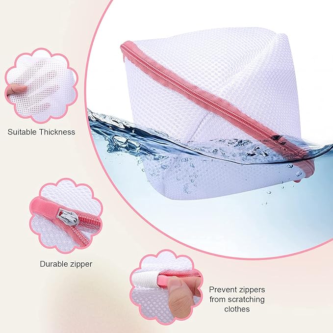 Spontiq Mesh Garment & Laundry Bag | Double Layer Washing Bag for Washing Machine Lingerie Washer - Pack of 2