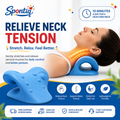 Spontiq Neck Stretcher for Pain Relief | Cervical Neck Support & Posture Corrector | Ergonomic Neck Relaxation Pillow