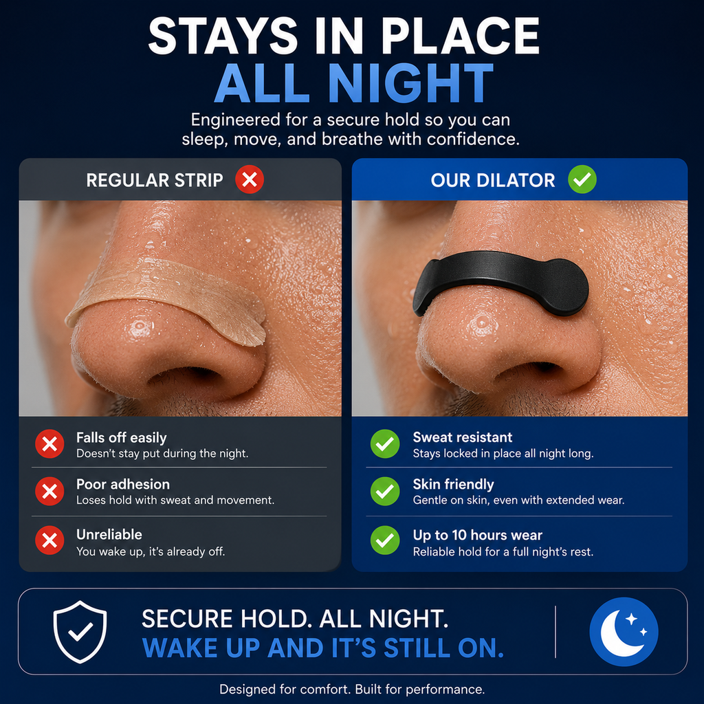 Spontiq Nasal Dilator Breathing Kit | Reusable Nasal Dilators & Adhesive Strips | Comfortable Day & Night Use